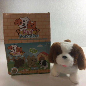 Pet Paradise Electronic Dog White/Brown 7 X 8
